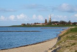 Het stadje Hindeloopen aan het IJsselmeer.