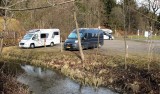 Op de camperplaats aan de beek in Fischen