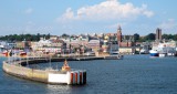 De Zweedse havenplaats Helsingborg komt in zicht.