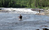 Vliegvissers in de rivier...