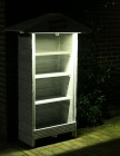 's Avonds riant verlicht door een LED-stripje van amper 3Watt. Geschatte kosten: € 1,30 per jaar...