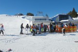 Aan de onderkant van de Parsenn-piste.