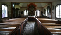 Het eeuwenoude houten kerkje van Särna.