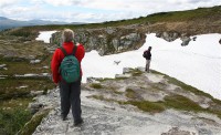 Tijdens de grote wandeling in Mittadalen.