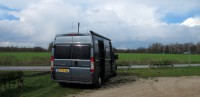 De auto geparkeerd op minder dan 500m van Landgoed Blauwrijk.