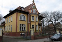 De Jugendstil Villa Freydanck, de stadsbibliotheek van Salzwedel.