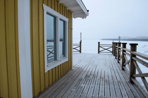 Sauna cabine nummer 1, vlakbij de camper.