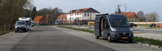 Op de (gratis) camperplaats in Hitzacker.