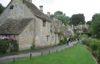 Middeleeuwse huisjes aan Arlington Row in Bibury.