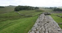 Adrians Wall, een kleine 2000 jaar geleden aangelegd door de Romeinen.