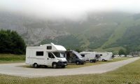 Op de grote parkeerplaats middenin het Picos de Europa.