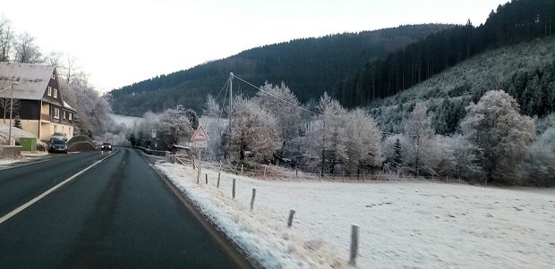 Het lijkt er echt op dat het hier gesneeuwd heeft!