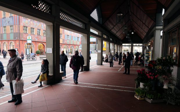 In de altstadt van Augsburg.