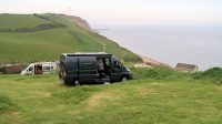 Terrassencamping aan de Jurassic Coast.