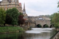 De Pulteney Bridge. We hebben 'm helaas gemist, moeten we tóch nog een keer terugkomen...