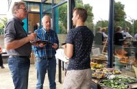 Tijdens de barbecue, met Gerard Koelewijn en Arne Hollander.