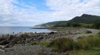 Uitzicht over de baai in Lochbuie.