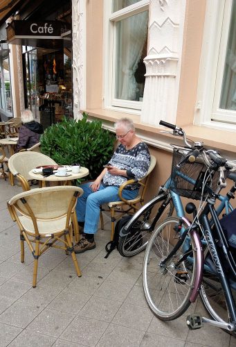 Lekker even zitten met een goede kop koffie!