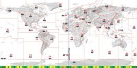 Overzicht van de CQ zone-indeling. Nederland ligt in zone 14.