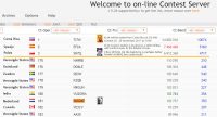 Een door mij bewerkt screenshot van de on-line contest-server.