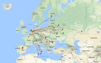 Door mij gewerkte landen in de 10 meterband, 28MHz.