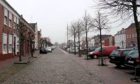 De kade langs de Alte Hafen in Weener.