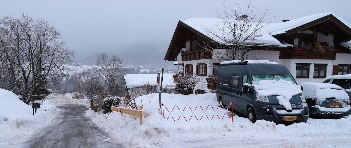 Donderdagochtend in Riezlern: +3 en het regent...