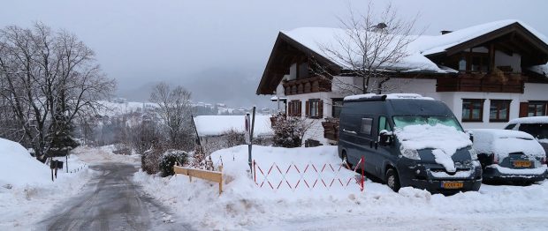 Donderdagochtend 4 januari 2018 in Riezlern, Kleinwalsertal (Oostenrijk).