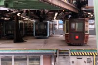 Het westelijk eindstation, tevens remise. Hier staat de 100 jaar oude Keizerlijke trein.