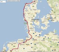 De gereden route van week 1.