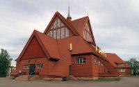 De bijzondere kerk in Kiruna.