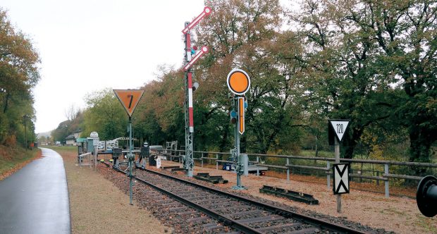 Een deel van het spoorweg "openlucht museum".