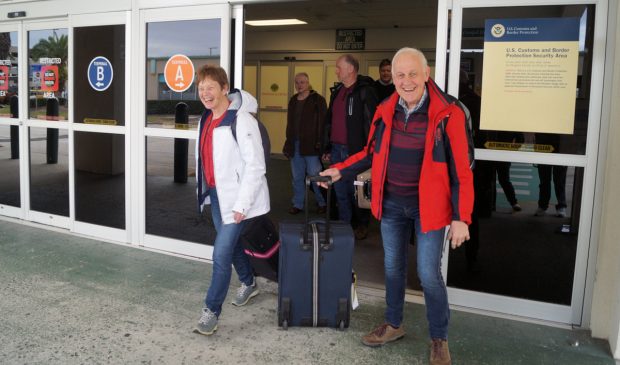 Dick en Jenny bij aankomst in de VS.