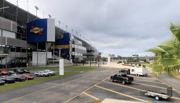 Het beroemde speedwaystadion en autoracecircuit Daytona Beach.