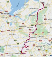 De route van vandaag, over de Veluwe.