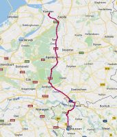 De korte route Kampen - Goch.