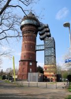 De oude watertoren in Müllheim.