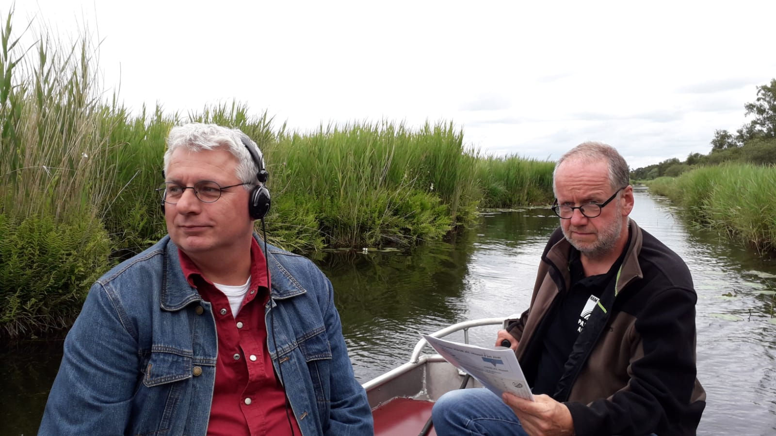 Aloys aan het roer tijdens de westelijke route.