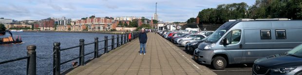 Aan de Tyne in Newcastle.