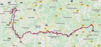 De route van maandag 28 oktober 2019: exact 150km.