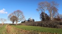 Lichtwachterswoning op het voormalige schiereilandje Kraggenburg in de Zuiderzee.