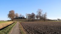 Lichtwachterswoning op het voormalige schiereilandje Kraggenburg in de Zuiderzee.