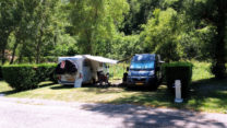 Op de camping in Digne-les-Bains.