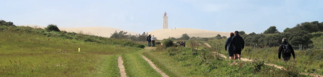 De oude toren in zijn nieuwe positie.