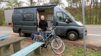 Koffie in Duitsland, de fietsen moeten er dan even uit...