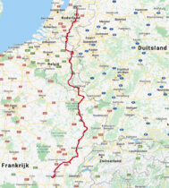 Route van de laatste week.