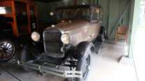 Eén van de auto's in de garage van Henri Ford.