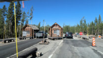 De ingang van Yellowstone National Park - Zuid.