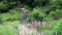 Het deels gereconstrueerde aquaduct.