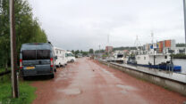 Aan de jachthaven in Kristinehamn.